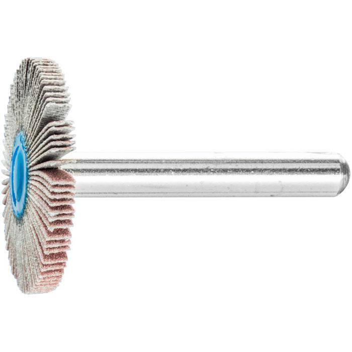 Fächerschleifer - PFERD - Korund A - Schaft-Ø 6 x 40 mm - Korngröße 320 - Bezeichnung F 3003/6 A 320 - Maße (D x T) 3 mm - empf. Drehzahl 12000 m