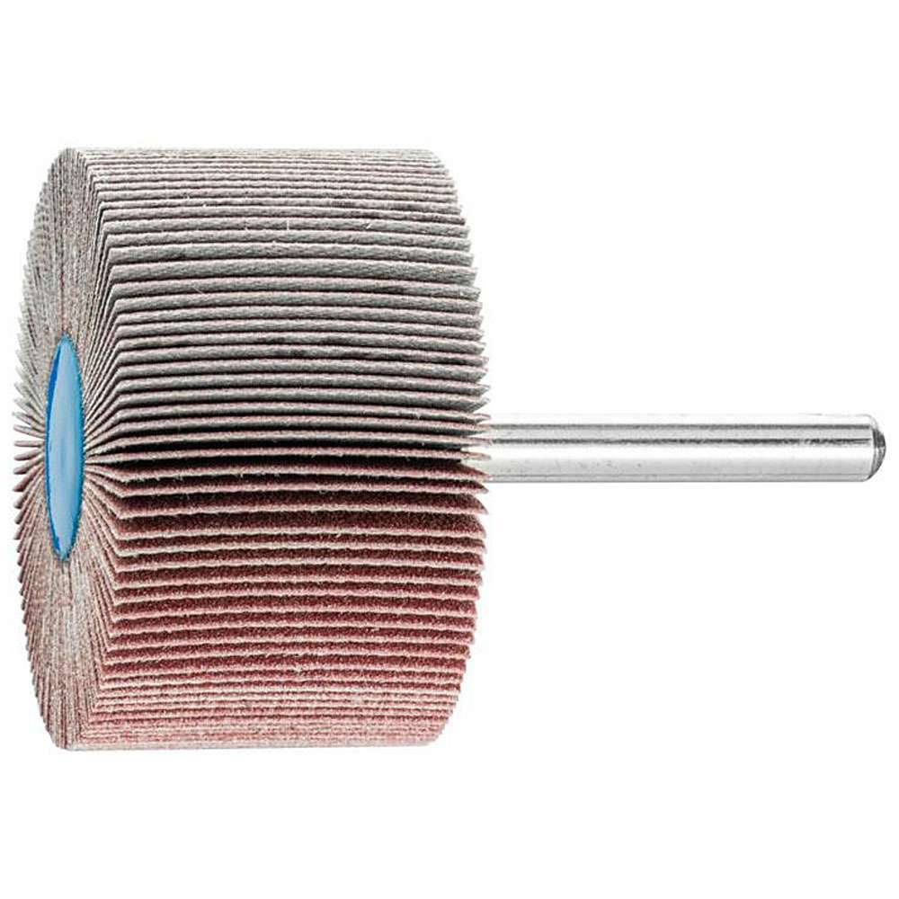 Fächerschleifer - PFERD - Korund A - Schaft-Ø 6 x 40 mm - Korngröße 180 - Bezeichnung F 5030/6 A 180 - Maße (D x T) 50 x 30 mm - empf. Drehzahl 7