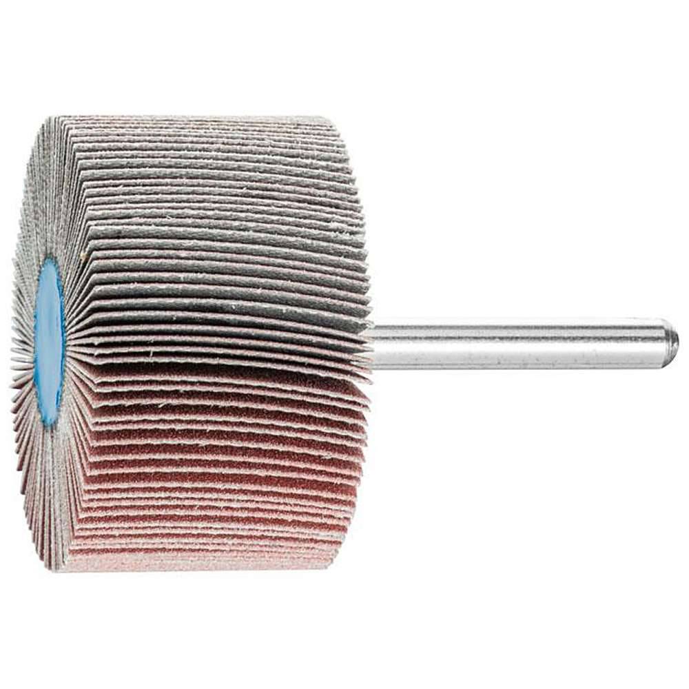 Fächerschleifer - PFERD - Korund A - Schaft-Ø 6 x 40 mm - Korngröße 240 - Bezeichnung F 5030/6 A 240 - Maße (D x T) 50 x 30 mm - empf. Drehzahl 7