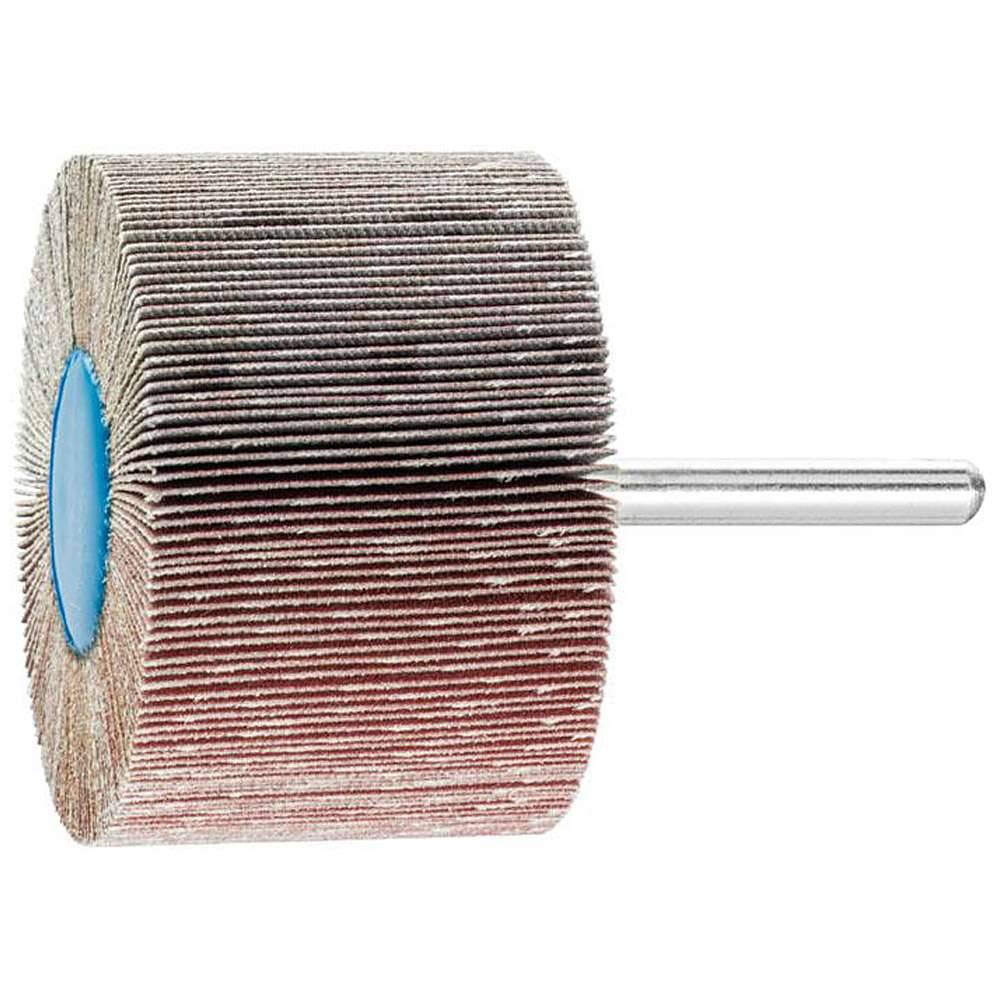 Fächerschleifer - PFERD - Korund A - Schaft-Ø 6 x 40 mm - Korngröße 240 - Bezeichnung F 6040/6 A 240 - Maße (D x T) 60 x 40 mm - empf. Drehzahl 6
