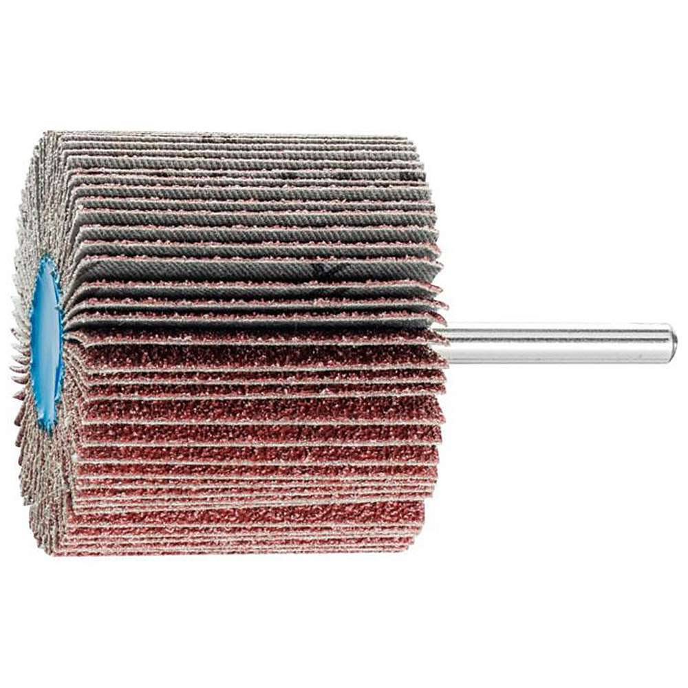Fächerschleifer - PFERD - Korund A - Schaft-Ø 6 x 40 mm - Korngröße 40 - Bezeichnung F 6050/6 A 40 - Maße (D x T) 60 x 50 mm - empf. Drehzahl 630