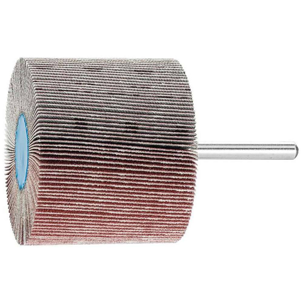 Fächerschleifer - PFERD - Korund A - Schaft-Ø 6 x 40 mm - Korngröße 150 - Bezeichnung F 6050/6 A 150 - Maße (D x T) 60 x 50 mm - empf. Drehzahl 6