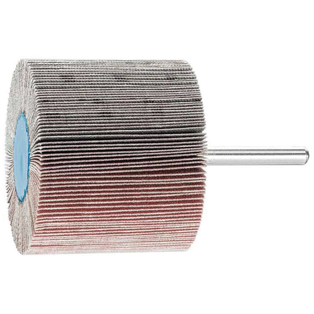 Fächerschleifer - PFERD - Korund A - Schaft-Ø 6 x 40 mm - Korngröße 240 - Bezeichnung F 6050/6 A 240 - Maße (D x T) 60 x 50 mm - empf. Drehzahl 6