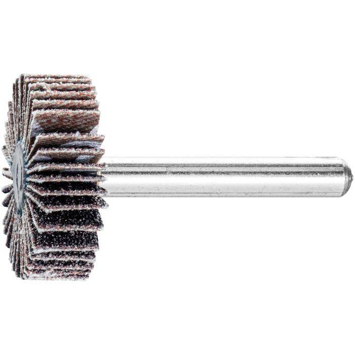 Fächerschleifer - PFERD - Siliciumcarbid - Schaft-Ø 6 x 40 mm - Korngröße 60 - Bezeichnung F 3010/6 SiC 60 - Maße (D x T) 30 x 10 mm - empf. Dreh