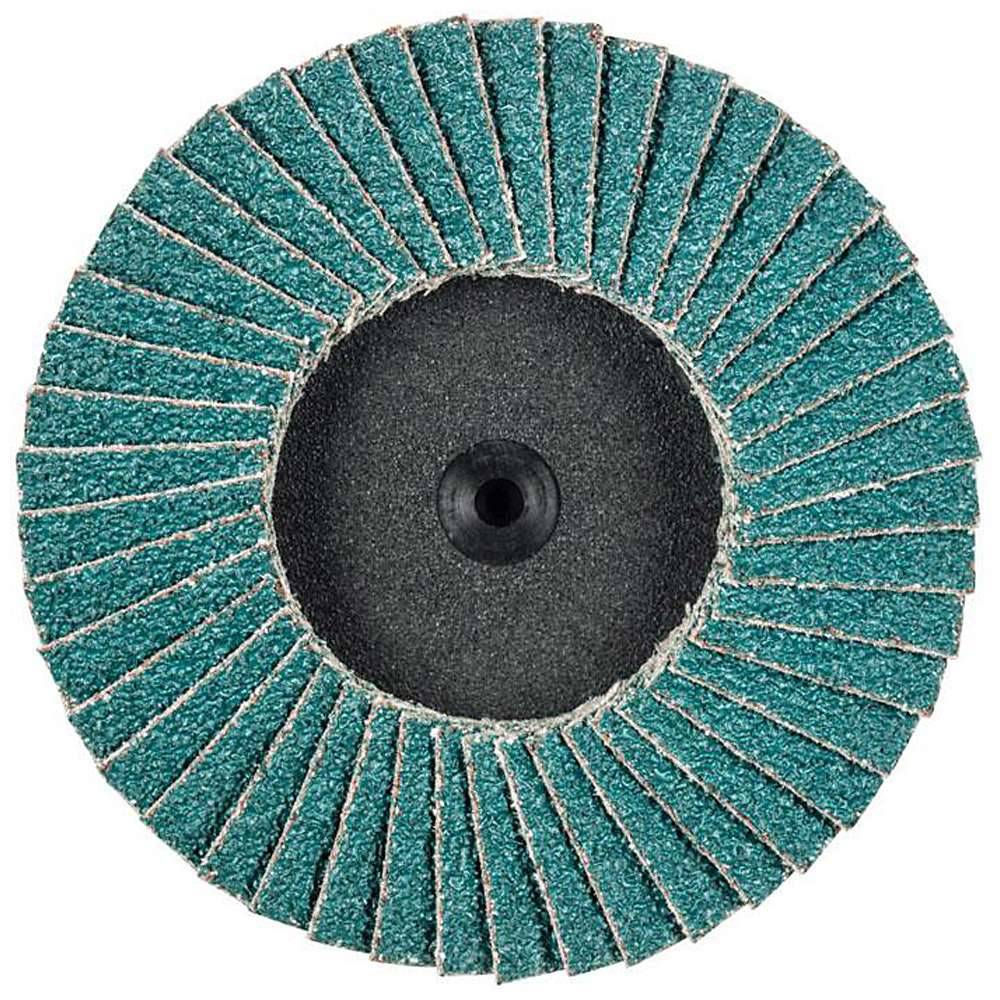 Schleifscheibe - PFERD COMBIDISC®-Mini-POLIFAN® - Aufspannsystem CDR - Bezeichnung CDR PFF 75 Z 40 - Durchmesser 75 mm - Korngröße 40 - empf. Dreh