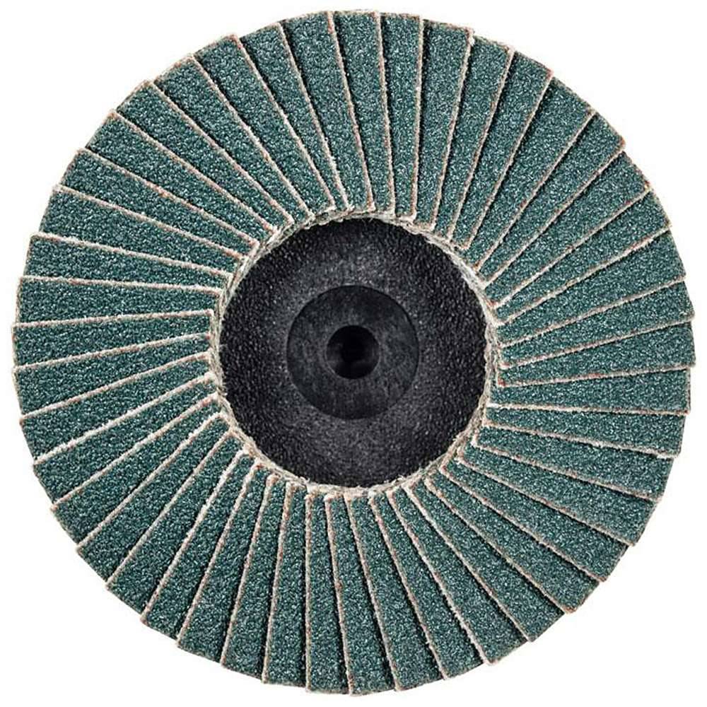 Schleifscheibe - PFERD COMBIDISC®-Mini-POLIFAN® - Aufspannsystem CDR - Bezeichnung CDR PFF 50 Z 120 - Durchmesser 50 mm - Korngröße 120 - empf. Dr