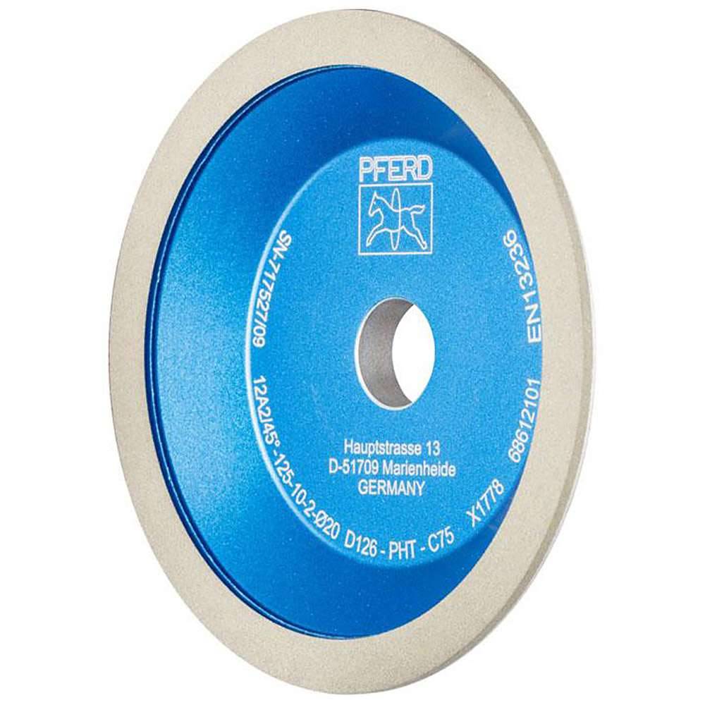 Diamant-Schleifwerkzeug - PFERD 12A2/45° - Korngröße D 126 - Bezeichnung 12A2/45° 125-10-2-20 D 126 PHT C75 - Kornmenge (in Karat) C 75