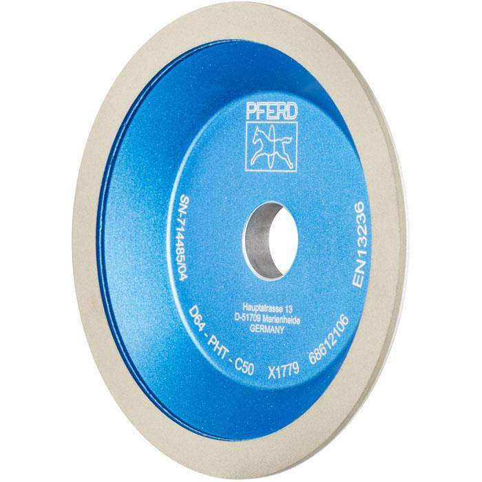 Diamant-Schleifwerkzeug - PFERD 12A2/45° - Korngröße D 64 - Bezeichnung 12A2/45° 125-10-2-20 D 64 PHT C50 - Kornmenge (in Karat) C 50