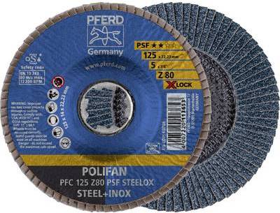 Fächerschleifscheibe X-LOCK STEELOX K80PSF 125mm Pferd