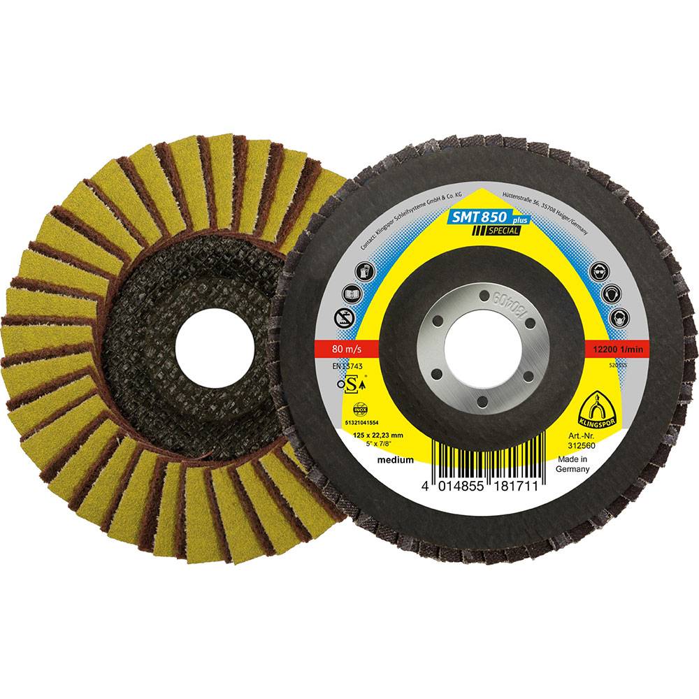 Kombi-Schleifmopteller - Farbe blau - Teller-Ø 115 x 22,23 mm - Körnung very fine - VE 5 Stück - Preis per VE