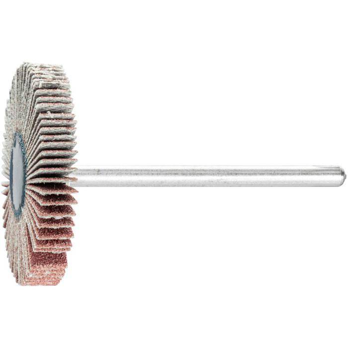 Fächerschleifer - PFERD - Korund A - Maße (D x T) 30 x 5 mm - Korngröße 180 - Bezeichnung F 3005/3 A 180 - empf. Drehzahl 12000 min-¹ - max. zul.