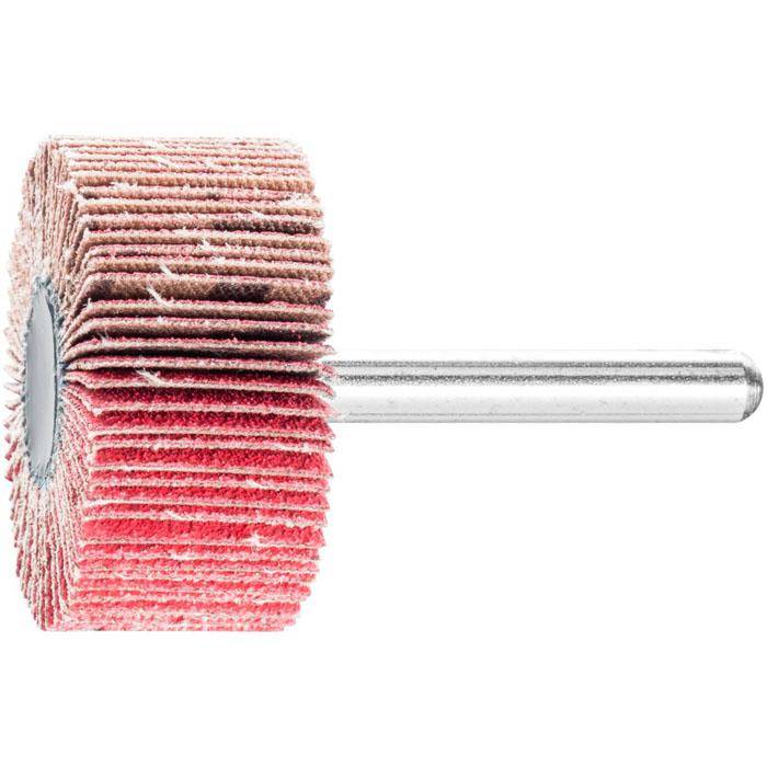 Fächerschleifer - PFERD - Schaft-Ø 6 mm - Keramikkorn - Bezeichnung F 4020/6 CO-COOL 120 - Maße (D x T) 40 x 20 mm - Korngröße 120 - empf. Drehza