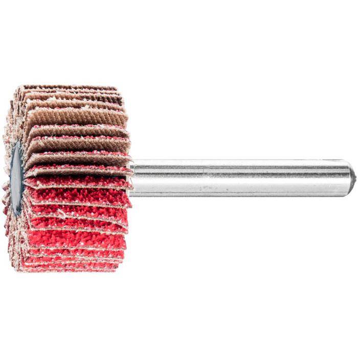 Fächerschleifer - PFERD - Schaft-Ø 6 mm - Keramikkorn - Bezeichnung F 3015/6 CO-COOL 60 - Maße (D x T) 30 x 15 mm - Korngröße 60 - empf. Drehzahl