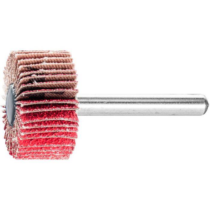 Fächerschleifer - PFERD - Schaft-Ø 6 mm - Keramikkorn - Bezeichnung F 3015/6 CO-COOL 80 - Maße (D x T) 30 x 15 mm - Korngröße 80 - empf. Drehzahl