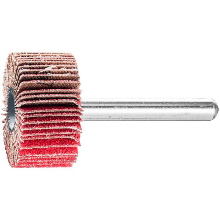 Fächerschleifer - PFERD - Schaft-Ø 6 mm - Keramikkorn - Bezeichnung F 3015/6 CO-COOL 120 - Maße (D x T) 30 x 15 mm - Korngröße 120 - empf. Drehza