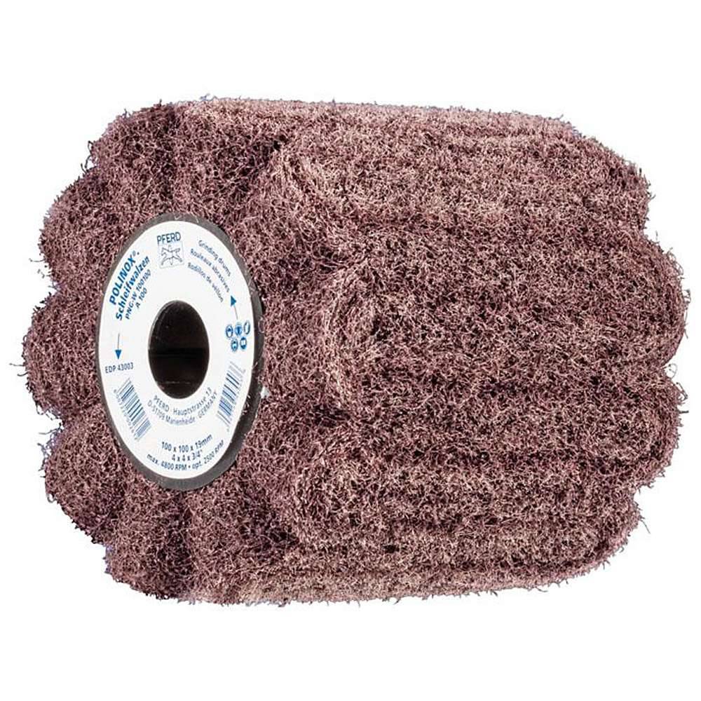 Schleifwalze - PFERD POLINOX® - Korngröße 100 - für Stahl, NE-Metall etc. - Bezeichnung PNG-W 100100 A 100