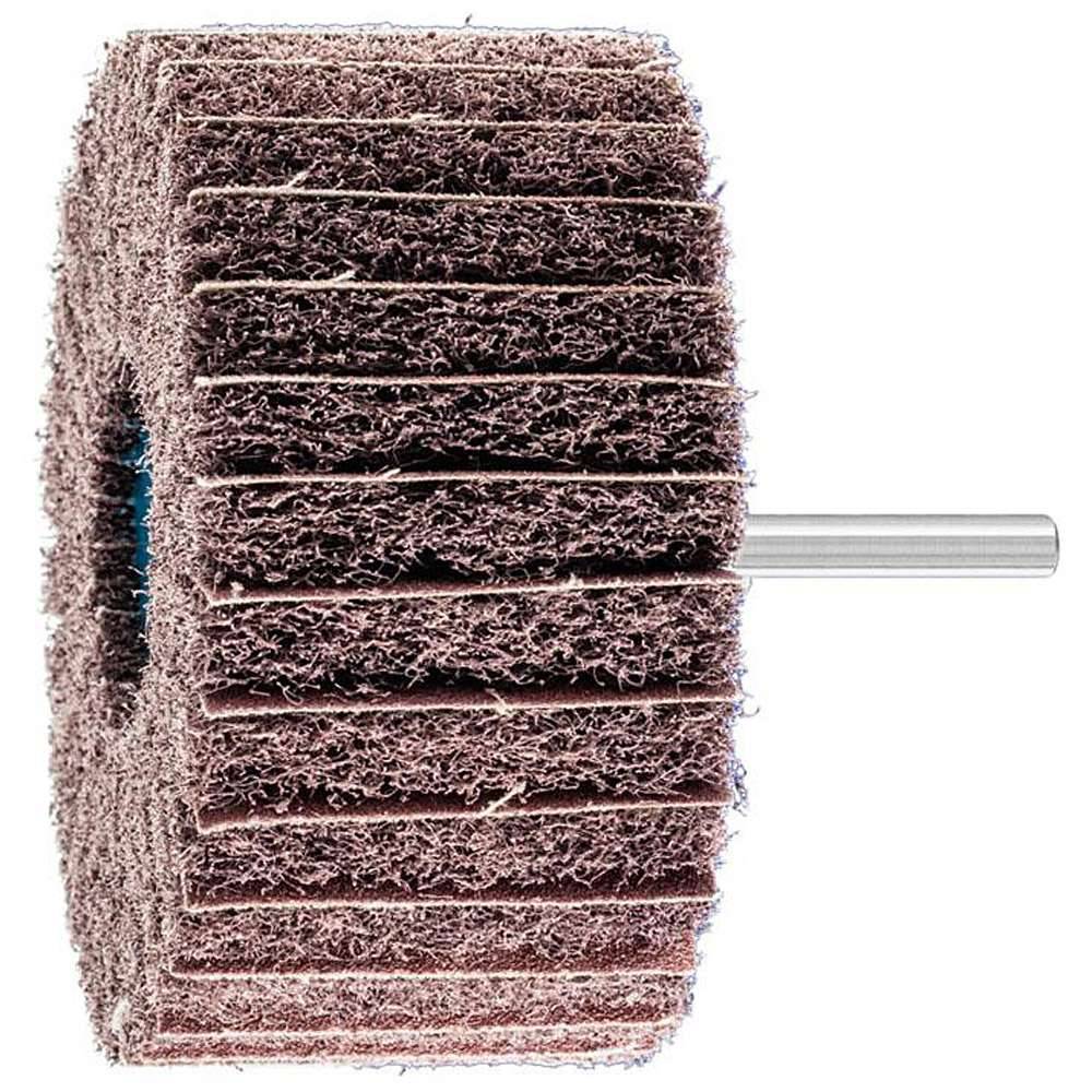 Schleifräder - PFERD POLINOX® - mit Lamellen - für Metall, Buntmetall, INOX - Bezeichnung PNZ 10050/6 A 100 - Besatzmaße (D x T) 100 x 50 mm - Kor