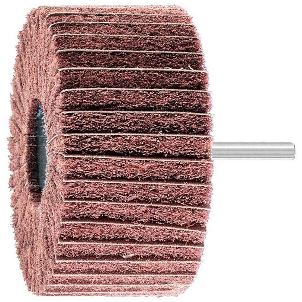 Schleifräder - PFERD POLINOX® - mit Lamellen - für Metall, Buntmetall, INOX - Bezeichnung PNZ 10050/6 A 180 - Besatzmaße (D x T) 100 x 50 mm - Kor