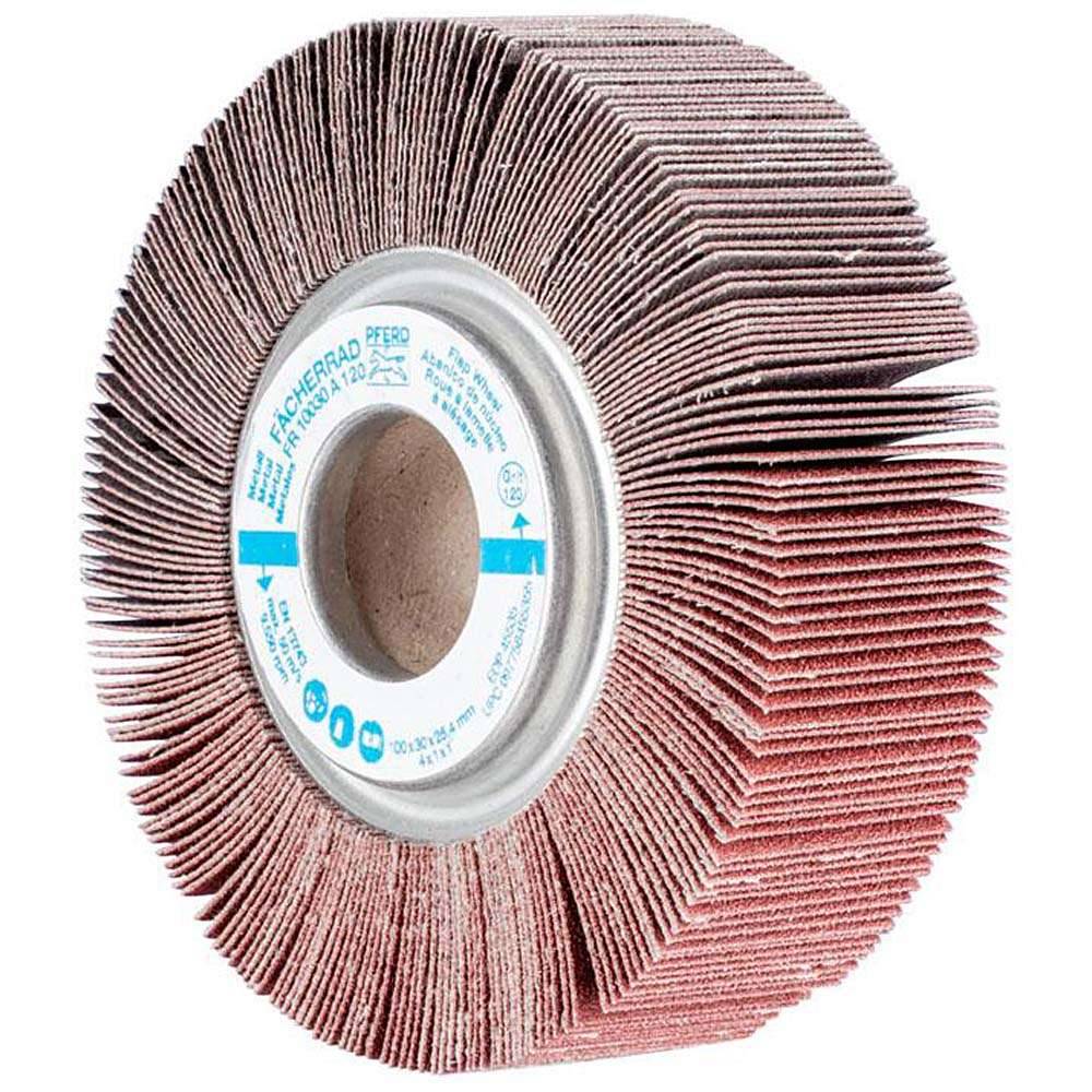 Fächerräder - PFERD - Korund A - Ø 100 mm - Breite 30 mm - Bohrungs-Ø 25,4 mm - Korngröße 120 - VE 2 Stück - Preis per VE