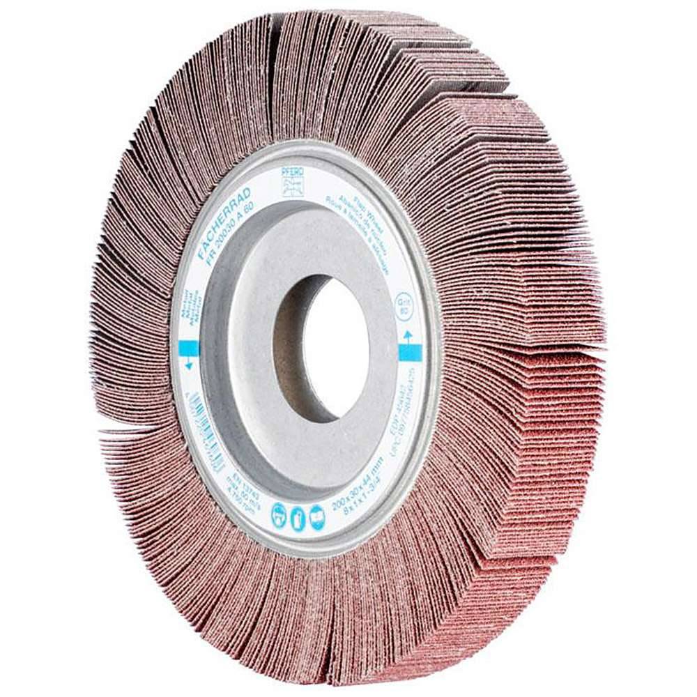 Fächerräder - PFERD - Korund A - Ø 200 mm - Breite 30 mm - Bohrungs-Ø 44 mm - Korngröße 60 - VE 2 Stück - Preis per VE