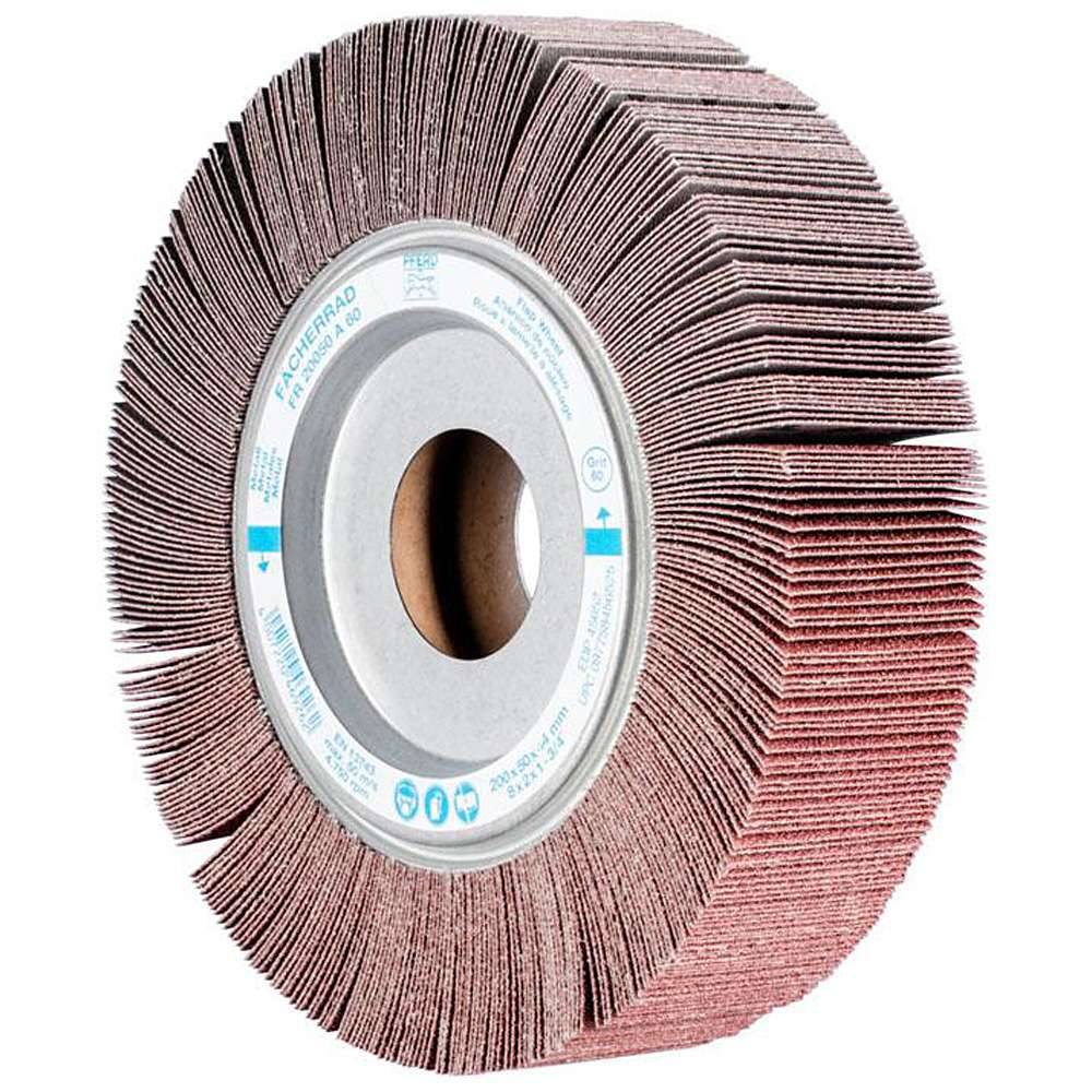 Fächerräder - PFERD - Korund A - Ø 200 mm - Breite 50 mm - Bohrungs-Ø 44 mm - Korngröße 60 - VE 2 Stück - Preis per VE