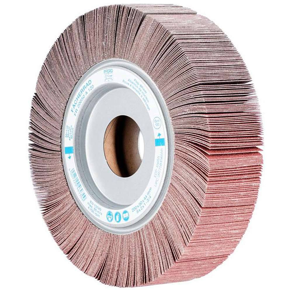 Fächerräder - PFERD - Korund A - Ø 200 mm - Breite 50 mm - Bohrungs-Ø 44 mm - Korngröße 120 - VE 2 Stück - Preis per VE