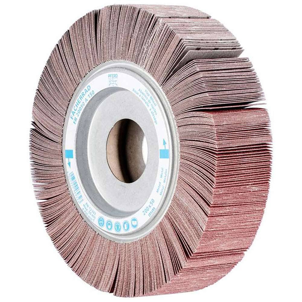 Fächerräder - PFERD - Korund A - Ø 200 mm - Breite 50 mm - Bohrungs-Ø 44 mm - Korngröße 150 - VE 2 Stück - Preis per VE