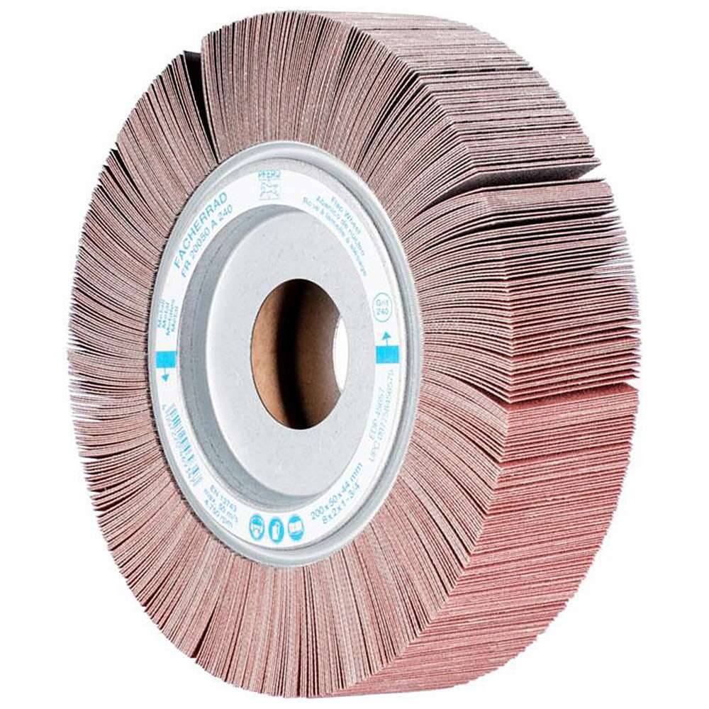 Fächerräder - PFERD - Korund A - Ø 200 mm - Breite 50 mm - Bohrungs-Ø 44 mm - Korngröße 240 - VE 2 Stück - Preis per VE