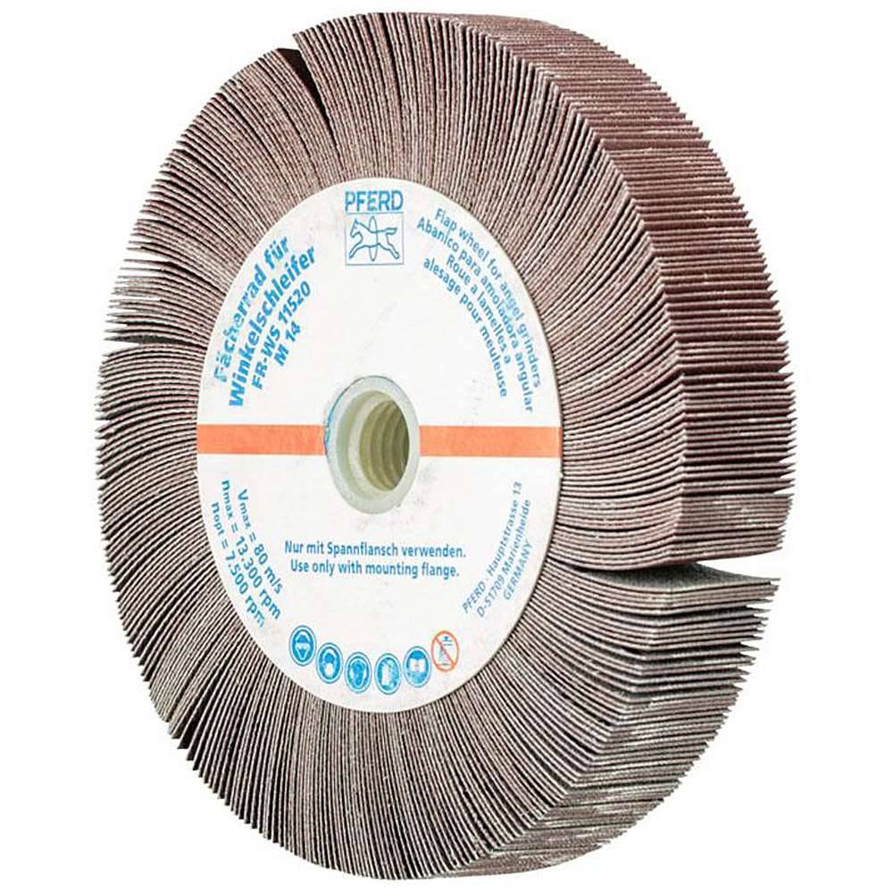 Fächerschleifer - PFERD - für Winkelschleifer - Ø 115 mm - für div. Werkstoffe - Bezeichnung FR WS 11520 M14 A 320 - Gewinde M14 - Korngröße 320