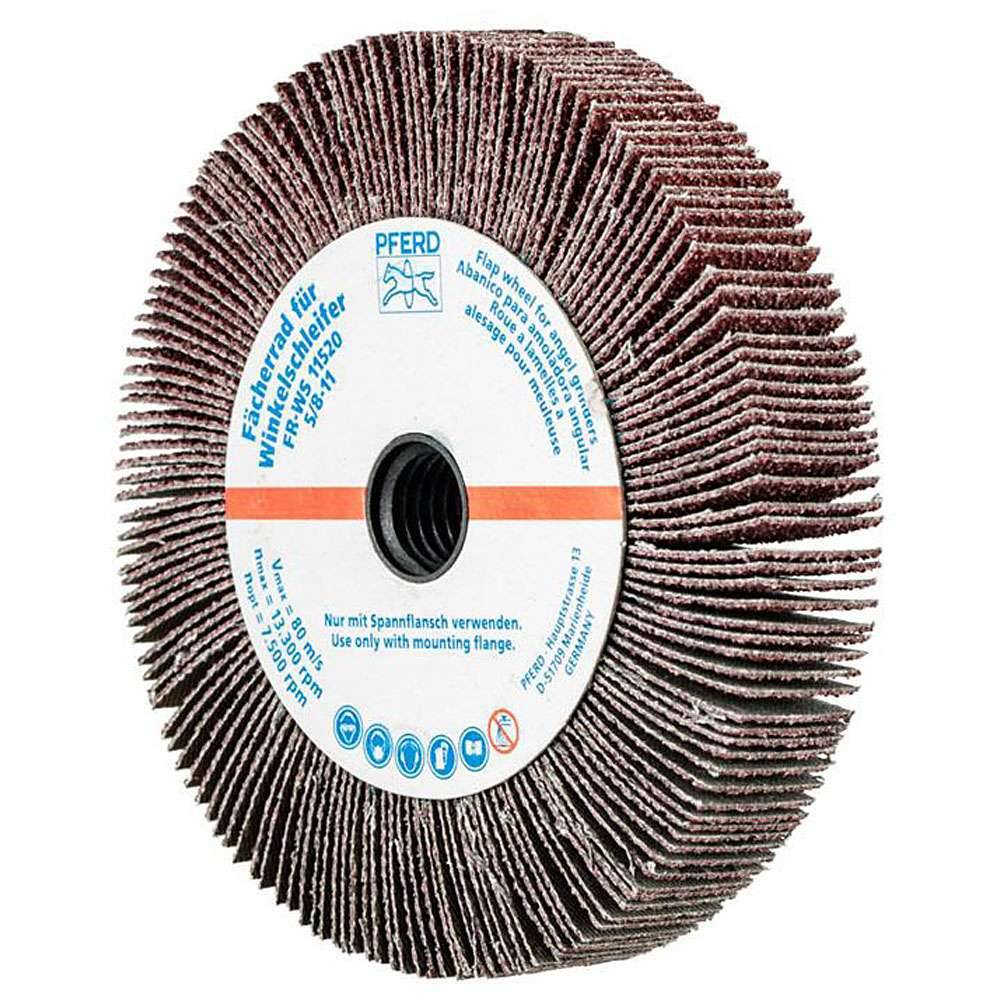 Fächerschleifer - PFERD - für Winkelschleifer - Ø 115 mm - für div. Werkstoffe - Bezeichnung FR WS 11520 5/8-11 A 40 - Gewinde 5/8-11 - Korngröß