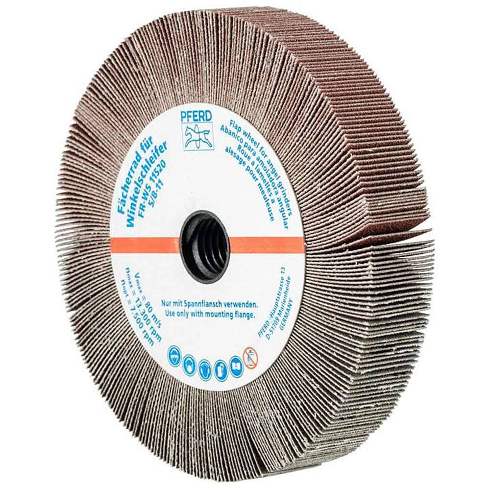 Fächerschleifer - PFERD - für Winkelschleifer - Ø 115 mm - für div. Werkstoffe - Bezeichnung FR WS 11520 5/8-11 A 120 - Gewinde 5/8-11 - Korngrö