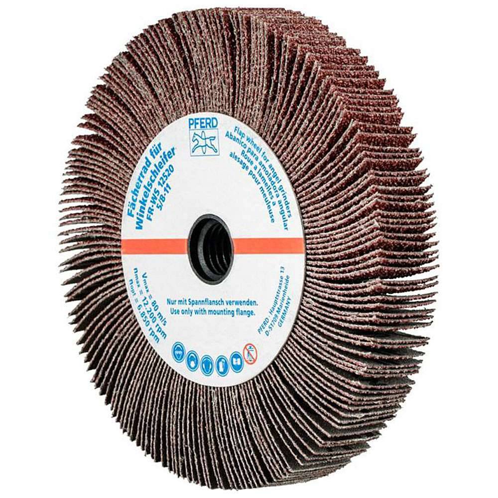 Fächerschleifer - PFERD - für Winkelschleifer - Ø 125 mm - für div. Werkstoffe - Bezeichnung FR WS 12520 5/8-11 A 40 - Gewinde 5/8-11 - Korngröß