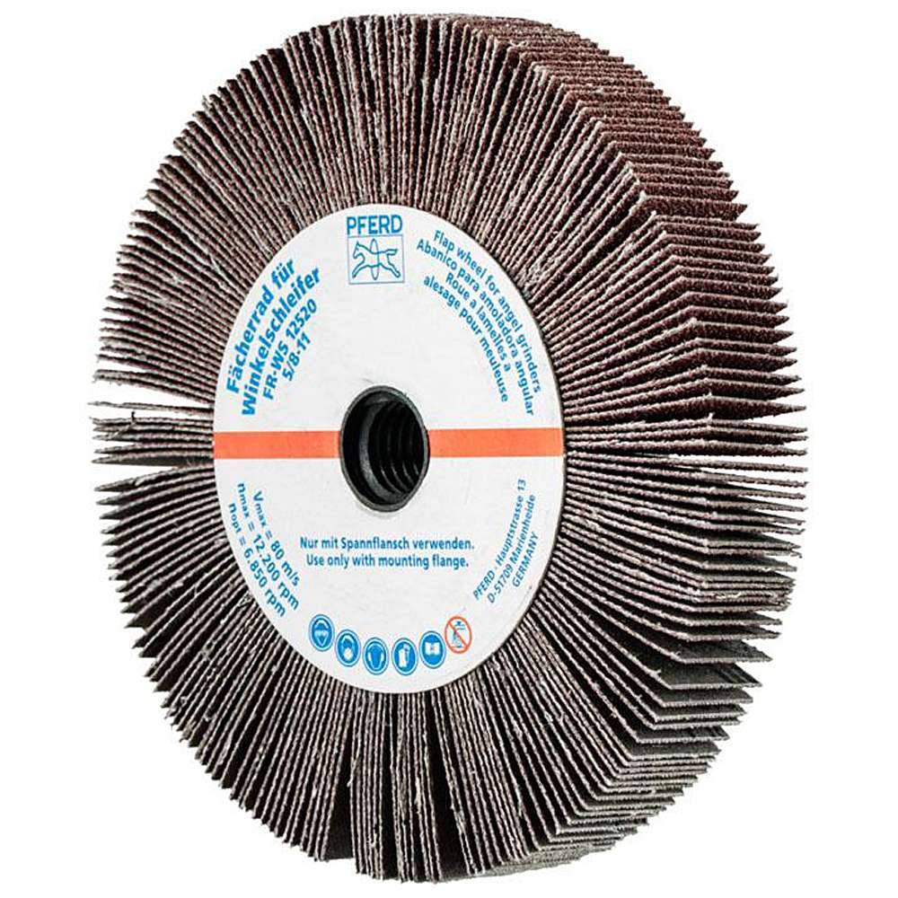 Fächerschleifer - PFERD - für Winkelschleifer - Ø 125 mm - für div. Werkstoffe - Bezeichnung FR WS 12520 5/8-11 A 60 - Gewinde 5/8-11 - Korngröß