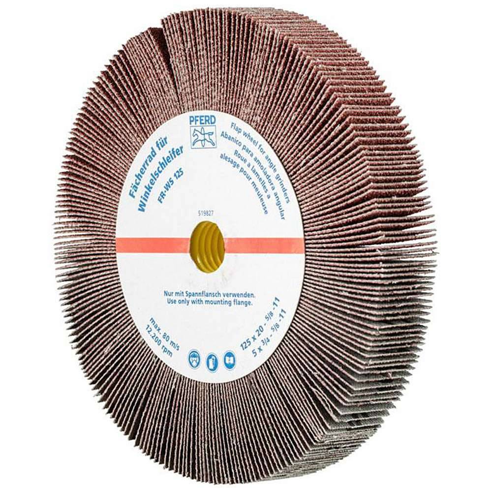 Fächerschleifer - PFERD - für Winkelschleifer - Ø 125 mm - für div. Werkstoffe - Bezeichnung FR WS 12520 5/8-11 A 80 - Gewinde 5/8-11 - Korngröß