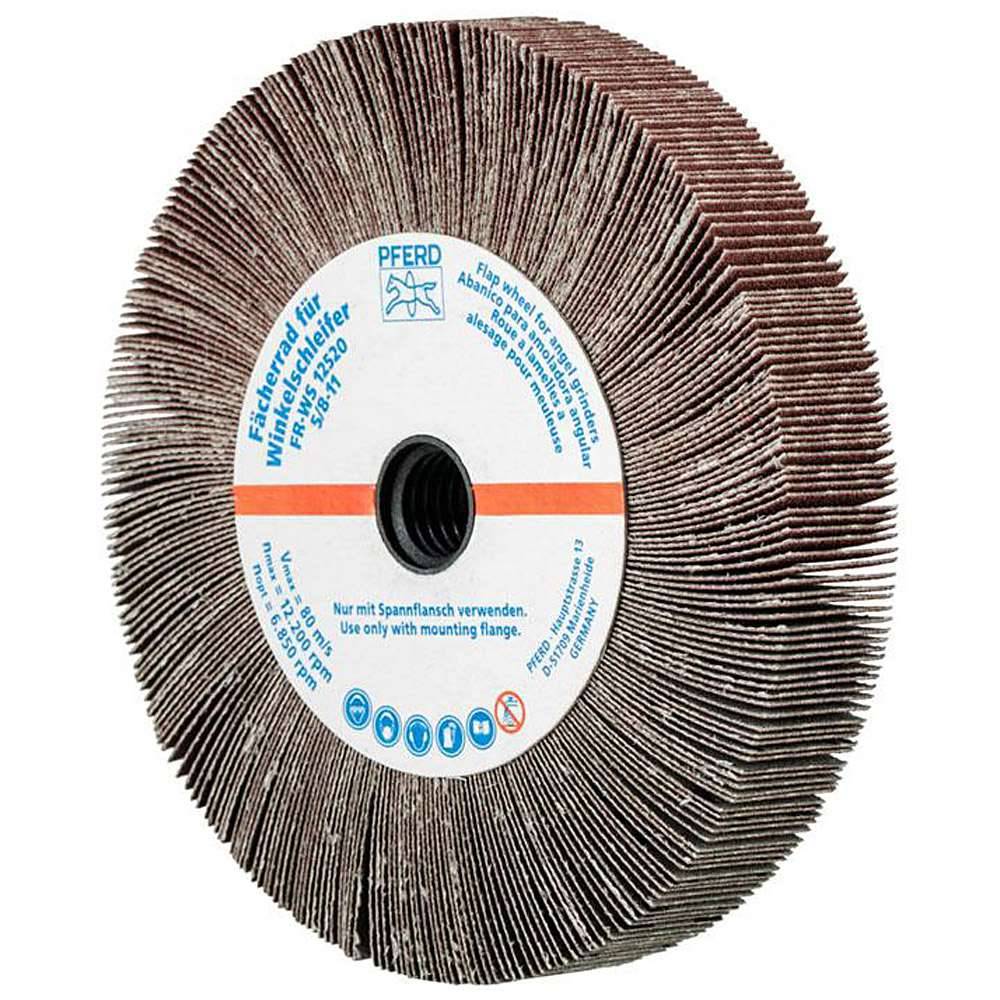 Fächerschleifer - PFERD - für Winkelschleifer - Ø 125 mm - für div. Werkstoffe - Bezeichnung FR WS 12520 5/8-11 A 120 - Gewinde 5/8-11 - Korngrö