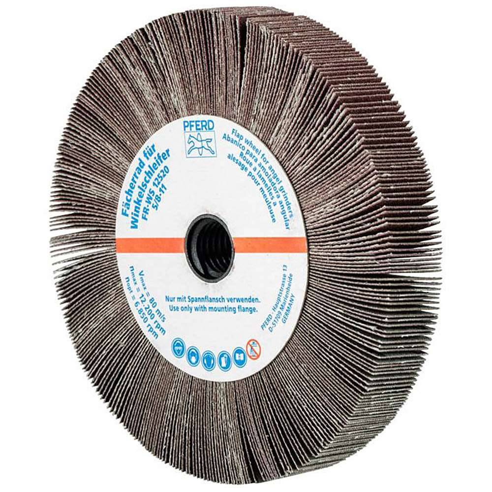 Fächerschleifer - PFERD - für Winkelschleifer - Ø 125 mm - für div. Werkstoffe - Bezeichnung FR WS 12520 5/8-11 A 180 - Gewinde 5/8-11 - Korngrö