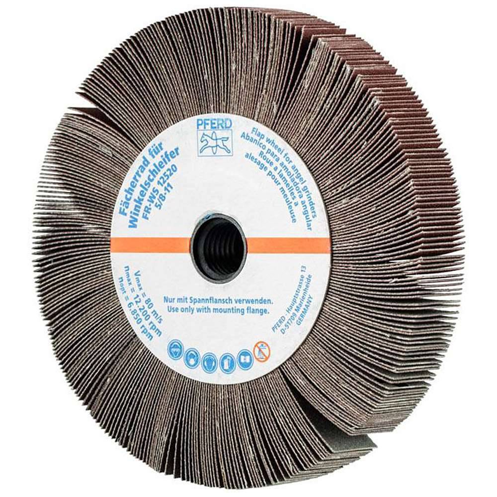 Fächerschleifer - PFERD - für Winkelschleifer - Ø 125 mm - für div. Werkstoffe - Bezeichnung FR WS 12520 5/8-11 A 240 - Gewinde 5/8-11 - Korngrö