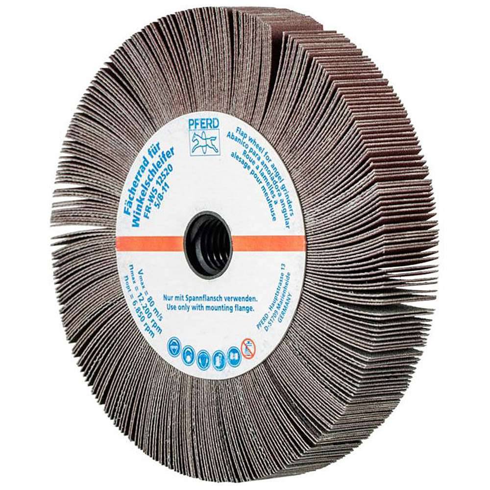 Fächerschleifer - PFERD - für Winkelschleifer - Ø 125 mm - für div. Werkstoffe - Bezeichnung FR WS 12520 5/8-11 A 320 - Gewinde 5/8-11 - Korngrö