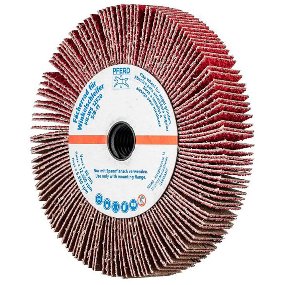 Fächerschleifer - PFERD - für Winkelschleifer - Ø 125 mm - für Edelstahl - Bezeichnung FR WS 12520 5/8-11 CO-COOL 40 - Gewinde 5/8-11 - Korngröß