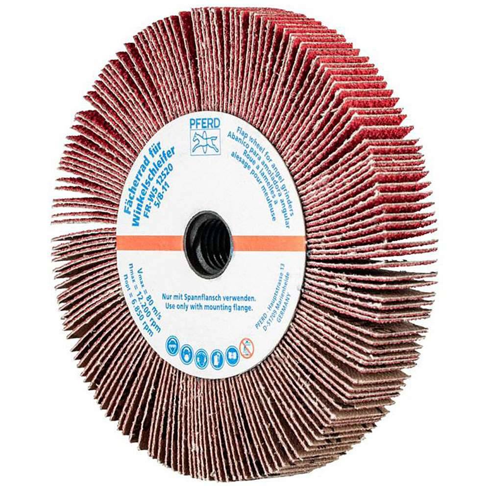 Fächerschleifer - PFERD - für Winkelschleifer - Ø 125 mm - für Edelstahl - Bezeichnung FR WS 12520 5/8-11 CO-COOL 60 - Gewinde 5/8-11 - Korngröß