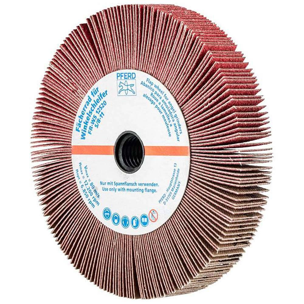 Fächerschleifer - PFERD - für Winkelschleifer - Ø 125 mm - für Edelstahl - Bezeichnung FR WS 12520 5/8-11 CO-COOL 120 - Gewinde 5/8-11 - Korngrö