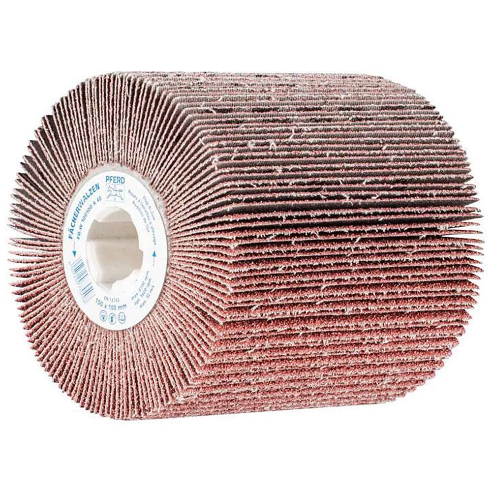Schleifwalze - PFERD - Maße (D x T) 100 x 100 mm - für div. Werkstoffe - Bezeichnung FR-W 100100 A 40 - Korngröße 40