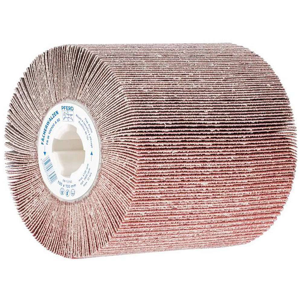 Schleifwalze - PFERD - Maße (D x T) 100 x 100 mm - für div. Werkstoffe - Bezeichnung FR-W 100100 A 80 - Korngröße 80