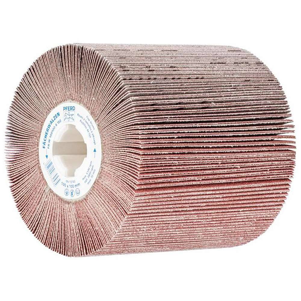 Schleifwalze - PFERD - Maße (D x T) 100 x 100 mm - für div. Werkstoffe - Bezeichnung FR-W 100100 A 150 - Korngröße 150