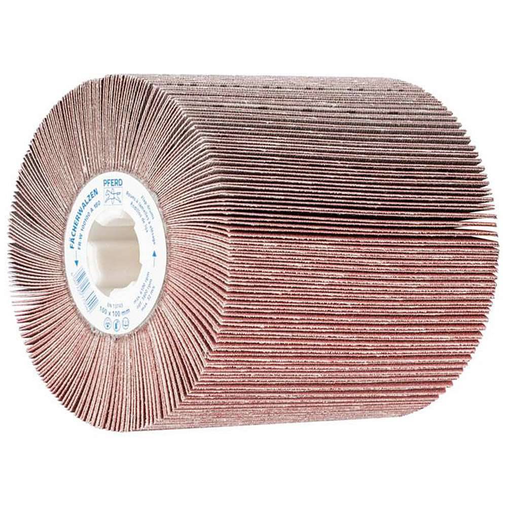 Schleifwalze - PFERD - Maße (D x T) 100 x 100 mm - für div. Werkstoffe - Bezeichnung FR-W 100100 A 180 - Korngröße 180