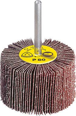 Kleinschleifmop - für Metall - ØxHöhe 30x5 mm - Körnung K 80, Korund - KM 613 - Schaft-Ø 3 mm - bis 25400 U/min - VE 10 Stück - Preis per VE