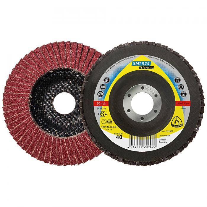 Schleifmopteller Keramik SMT 924 Special - Durchmesser 125 mm - Bohrung 22,23 mm - VE 10 Stück - Preis per VE
