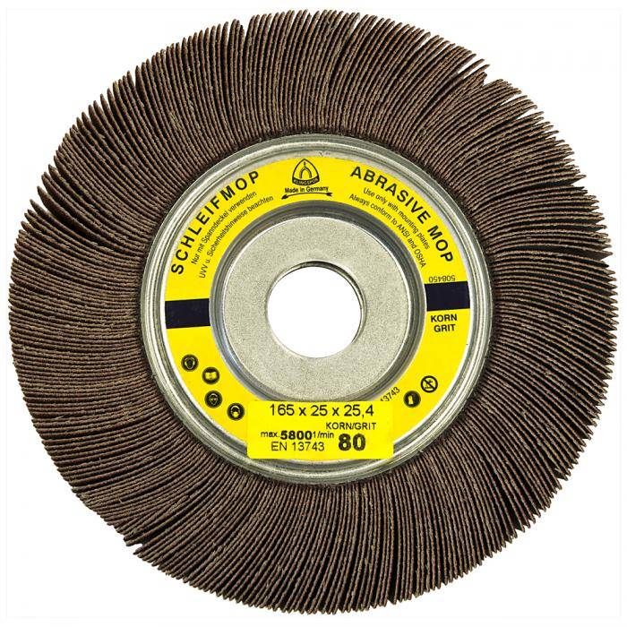 Schleifmoprad SM 611 W - Ø 165 mm - Breite 50 mm - Bohrung 25,4 mm - Korn 40 - Korund - VE 3 Stück - Preis per VE