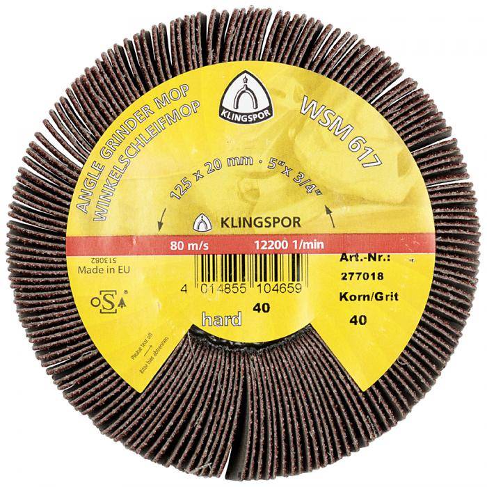 Schleifmoprad WSM 617 - Durchmesser 115 mm - Korn 80 - Gewinde M 14 - VE 2 Stück - Preis per VE