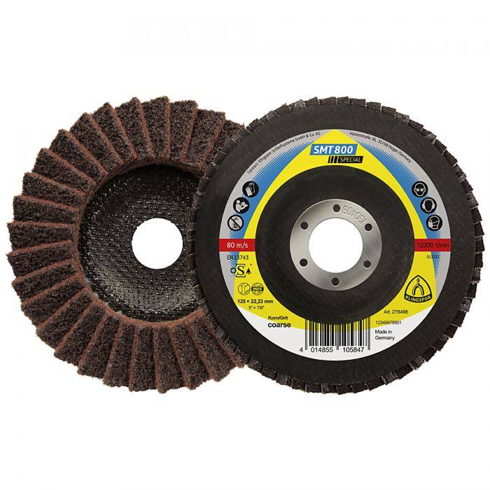 Schleifmopteller SMT 800 - Durchmesser 115 mm - Bohrung 22,23 mm - gewölbt 12° - VE 5 Stück - Preis per VE